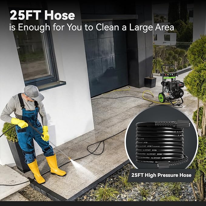 Gas Powered Pressure Washer 4200 PSI Gas Power Washer 4.0 GPM 212CC Commercial High Pressure Washer, with Spray Gun and Extension Wand, 5 Quick Connect Nozzles, Copper Pump,EPA/CARB/ETL