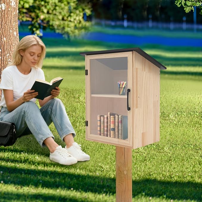 Solid Wood Blessing Box for Community Sharing, Schools (15.74"×11"×22.44")