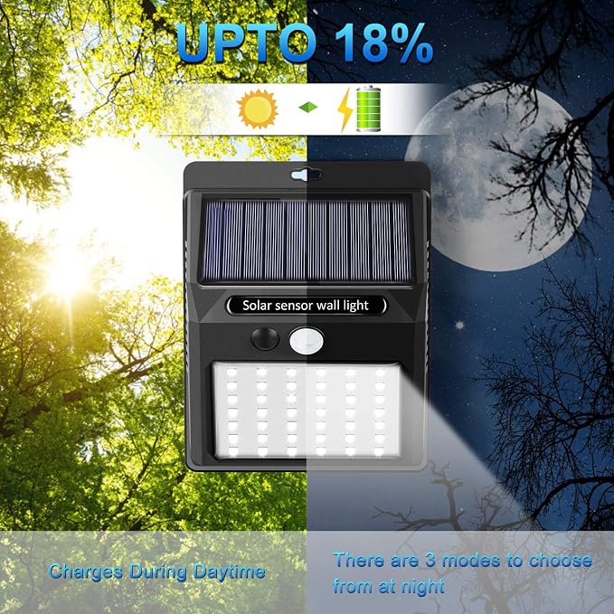 Solar Lights Outdoor,3 Modes Motion Sensor Security Light Wall Light | 3 Modes, Motion Sensor, Waterproof, For Garden Fence Patio Garage