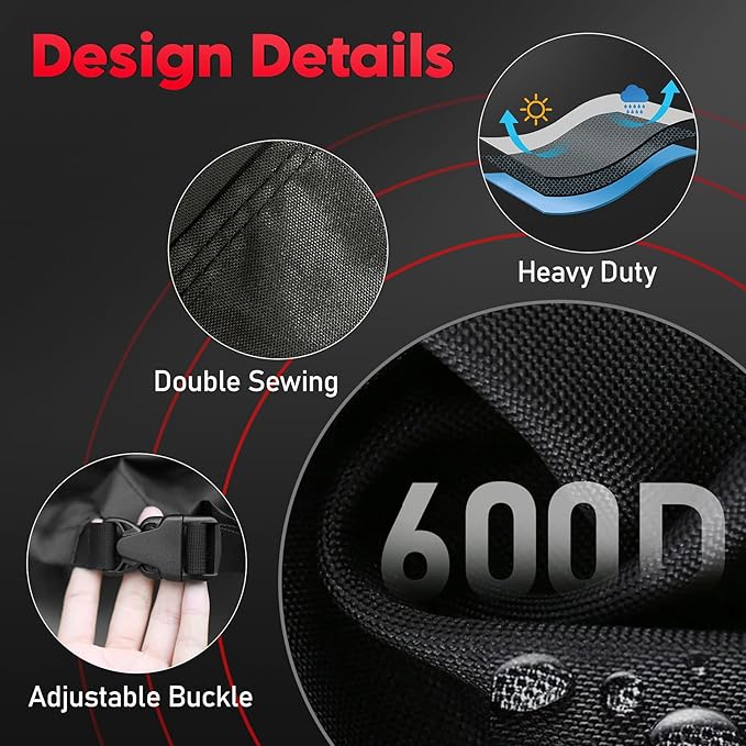 Zettum Patio Chair Cover - 600D Outdoor Chair Cover Waterproof & Heavy Duty, Lawn Lounge Deep Seat Furniture Cover for Swivel Chair, Wicker Chair, Rocking Chair, Single Sofa Chair - 32 x 38 x 31 Inch