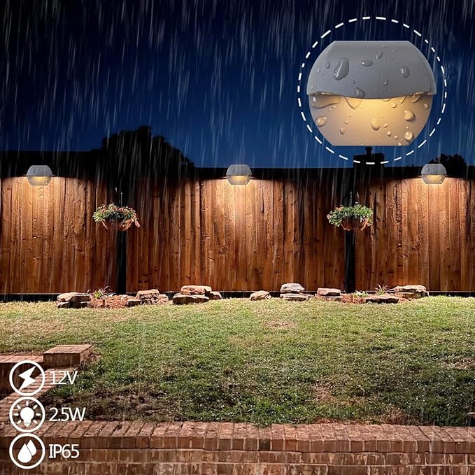 Arrownine Landscape Lighting Cast Aluminum 2.5 Watt Deck LED Lights Low Voltage 12V Outdoor Patio Step Light,Post Stair Fence Lighting Warm White Water Resistant IP65,Bronze Finish 1-Pack