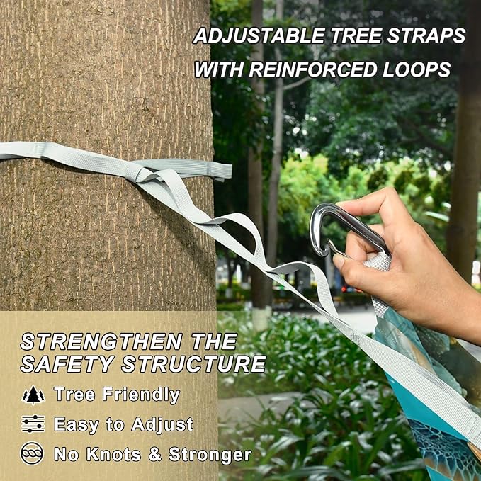 Hammocks for Outside Sea Turtle Camping Hammock Portable Hammocks with Tree Straps and Carry Bag Camping Accessories for Hiking Beach Outdoor
