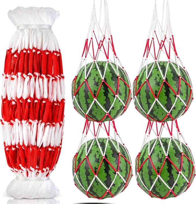 30Pcs Melon Hammocks Cradles, 19Inches Melon Hammock for Trellis Heavy Duty Watermelon Nets, Support Hanging Bags for Pumpkin Cantaloupes Honeydew, 19In Bag and 19in Handle, Bear for 30lbs