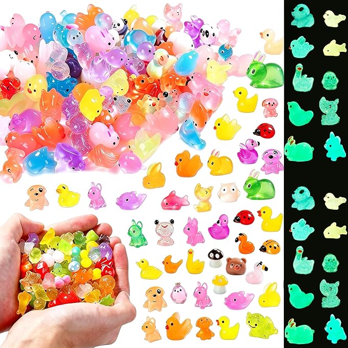 150 pcs Mini Resin Animals Many Styles Variety Tiny Animals Figures Miniature Little Small Animal Figurines Bulk for Micro Fairy Garden Landscape Accessories Hide Crafts Decor Aquarium