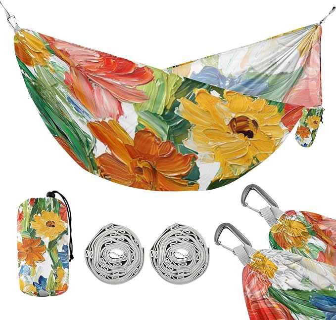 Flowers Sunflower Flower Amaryllis Hammocks Tree Hammock for Outside Beach Patio Garden