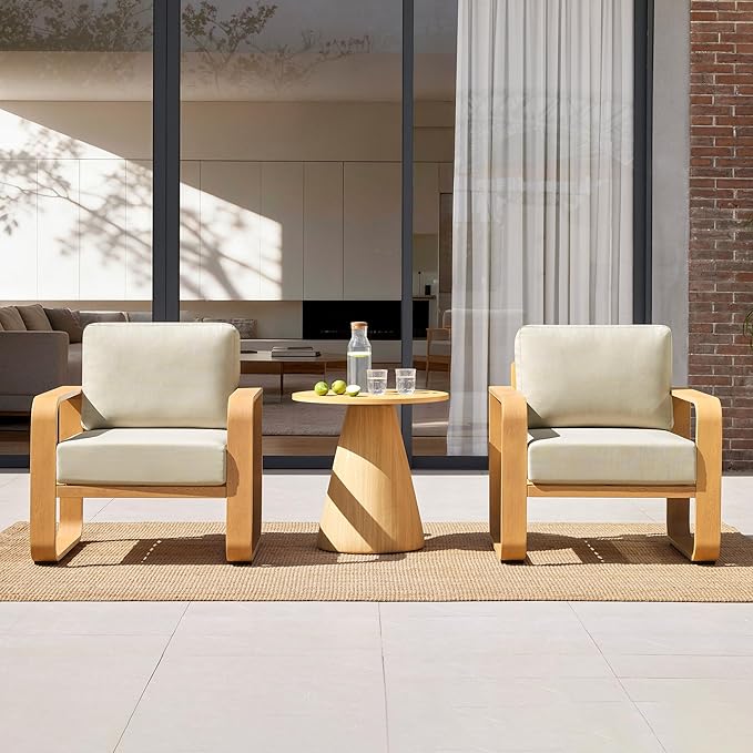 CHITA Aluminum Patio Loveseat Sofa with Thickened Olefin Fabric Cushion for Backyard, Garden, Balcony and Poolside