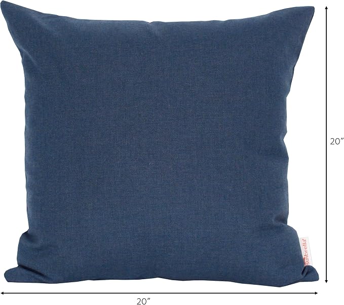 Outdoor/Indoor Sunbrella Throw Pillows Square Set of 2 Pieces 20 inch x 20 inch Cast Harbor - Cover Only, Insert Not Included
