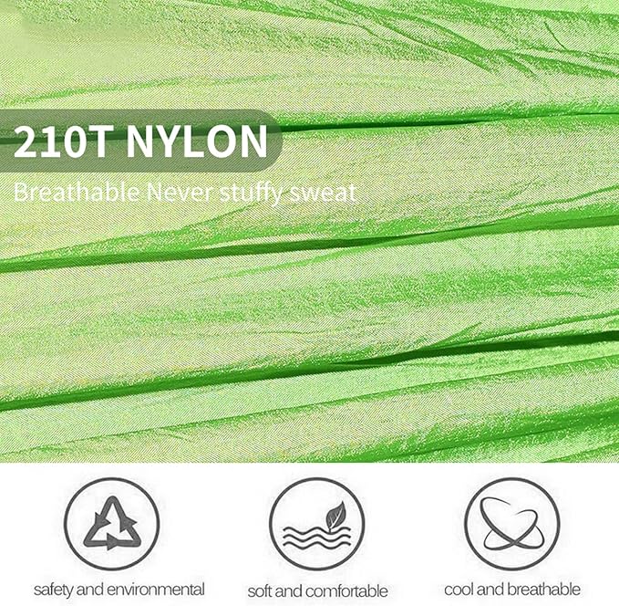 NOBRIM Camping Hammock Large Portable Hammock Accessories Swing with 2 Tree Strap 2-3 People Nylon Parachute Hammock for Outdoor Leisure