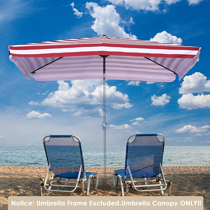 Yescom Patio Umbrella Replacement Outdoor Canopy Beach Backyard Market Table Top Cover