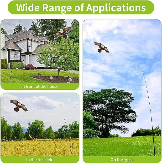 Birds Scaring Hawk Flying Kite Professional Pigeon Scarer only Kite(Brown)