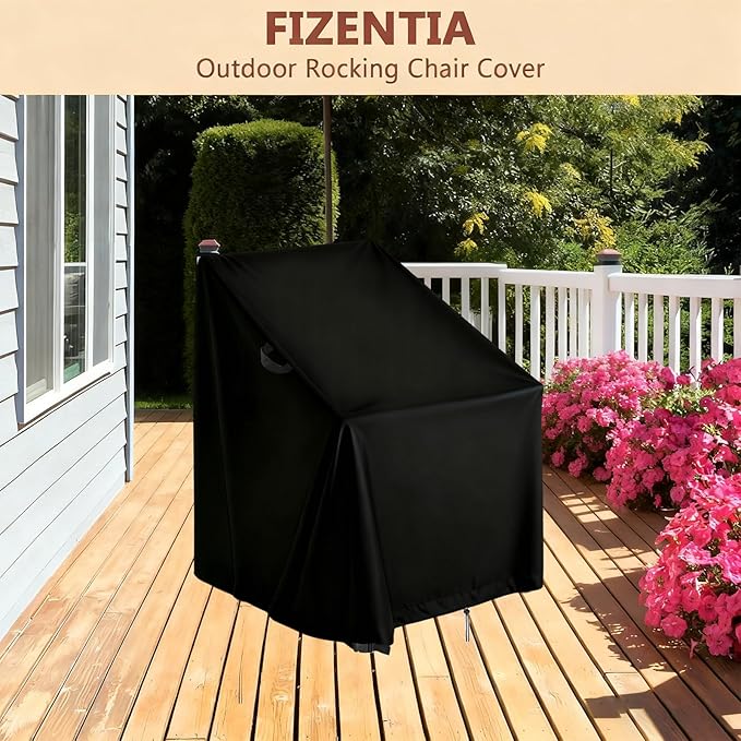 High Back Patio Chair Cover,Waterproof Covers for Stackable Dining Chairs,Outdoor Patio Furniture Seating Set Shield (43"W x 42"D x 42"H,1-Pc)