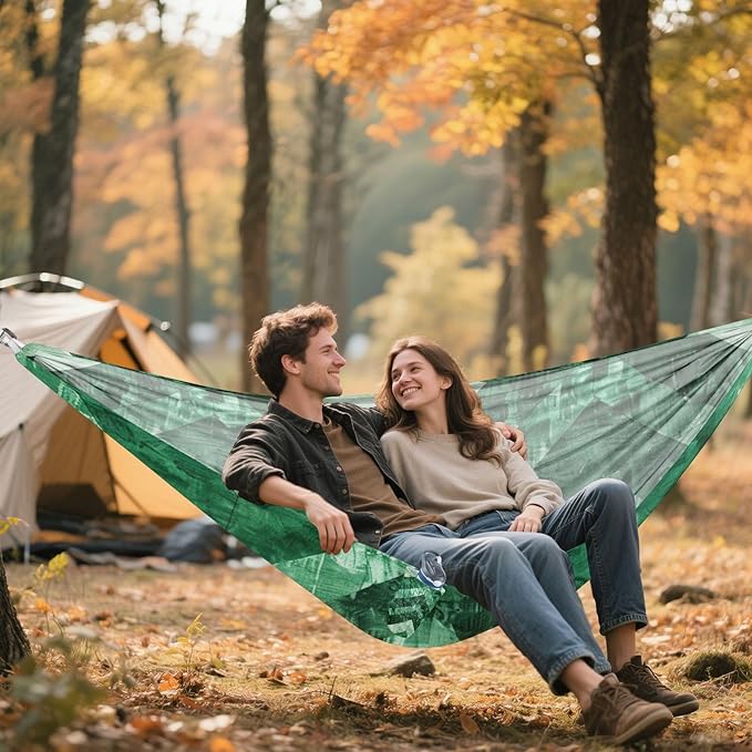 Green 330lb Capacity Outdoor Hammocks with Hanging Ropree Hammock for Patio Backyard Lounge Base Base de hamaca para adultos