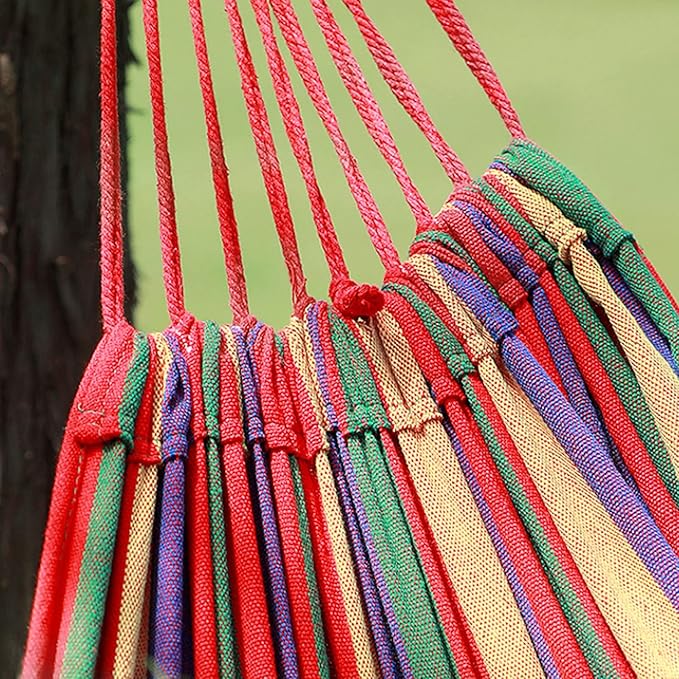 Hammocks 200 * 150cm hamock Two-Person Hammock Camping Thicken Swinging Chair Outdoor Hanging Bed Canvas Rocking Chair Not with Hammock