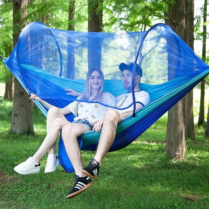 Portable Hammock, Mosquito Net for Hammockbuilt Net High Load Bearing, Perfect for Backpacking Hiking(Green,260 * 140cm)