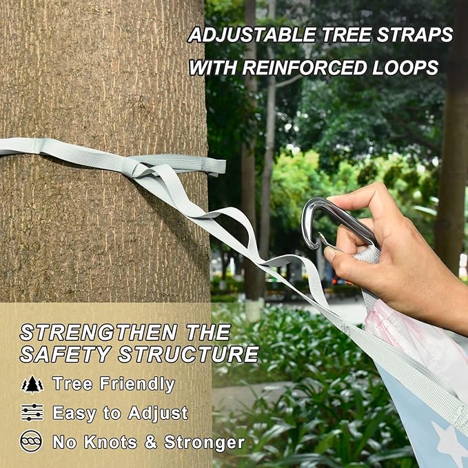 Hammocks for Outside Bow Pattern Camping Hammock Portable Hammocks with Tree Straps and Carry Bag Camping Accessories for Hiking Beach Outdoor