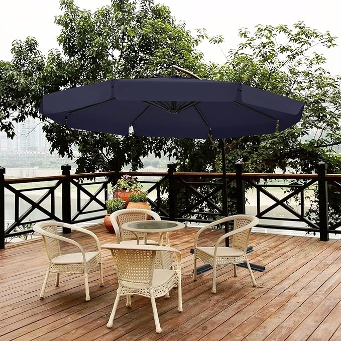 ABCCANOPY Premium Cantilever Patio Umbrellas 9FT (Tibetan Blue)