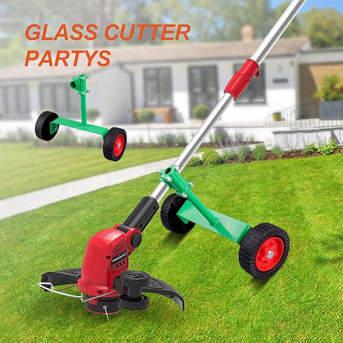 Adjustable String Trimmer Support Wheel Attachment 26mm(1 inch) and 28mm(1.1 inch) for String Trimmer