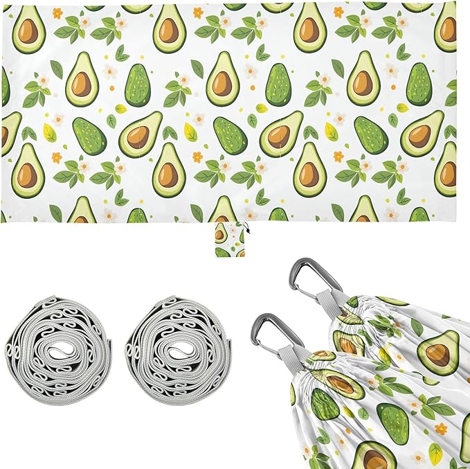 Camping Hammock Outdoor Hammocks for Outside Avocado Cute Korean Beach Trees Portable Lightweight with Pockets Tree Straps Indoor Small