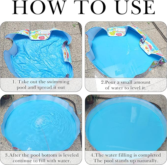 60" x 11.8" Swimming Pool for Pets, Swimming Pools for Outdoor and Backyard (Blue)