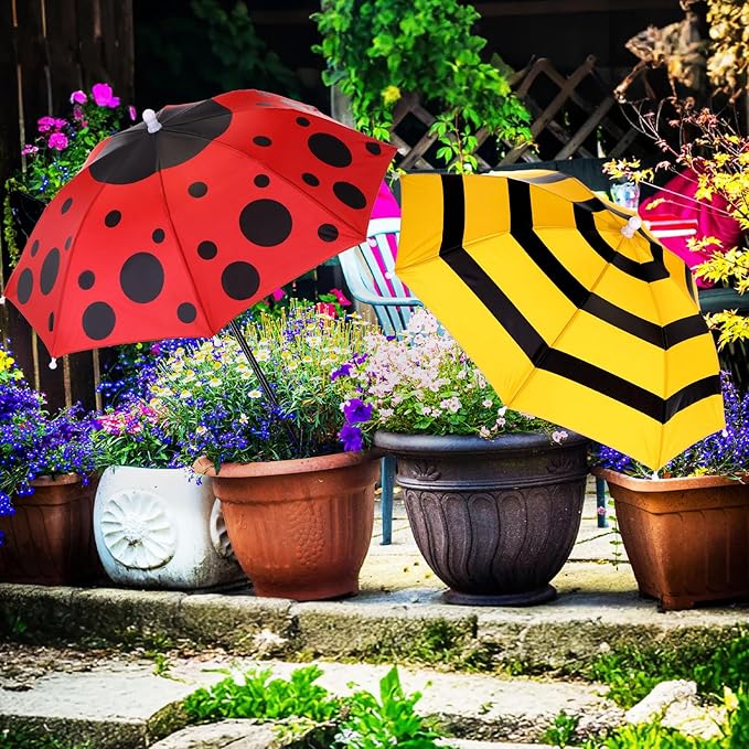 Plant Umbrellas for Outdoor Plants, Large Garden Plant Umbrella Shade Upgraded Adjustable Angle Height for Potted Plants Garden Beds