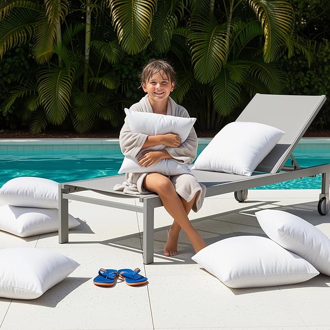 Utopia Bedding 18x18 Outdoor Pillows, Water Resistant Throw Pillows, 2-Pack | Outdoor Throw Pillows, Water Repellent, Decorative Pillow for Patio Furniture & Porches, Plush & Supportive, Pack of 2, White