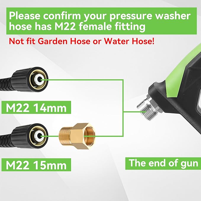 Tool Daily Sewer Jetter Kit for Pressure Washer 200 FT, Pressure Washer Foot Valve for Sewer Jetter Kit