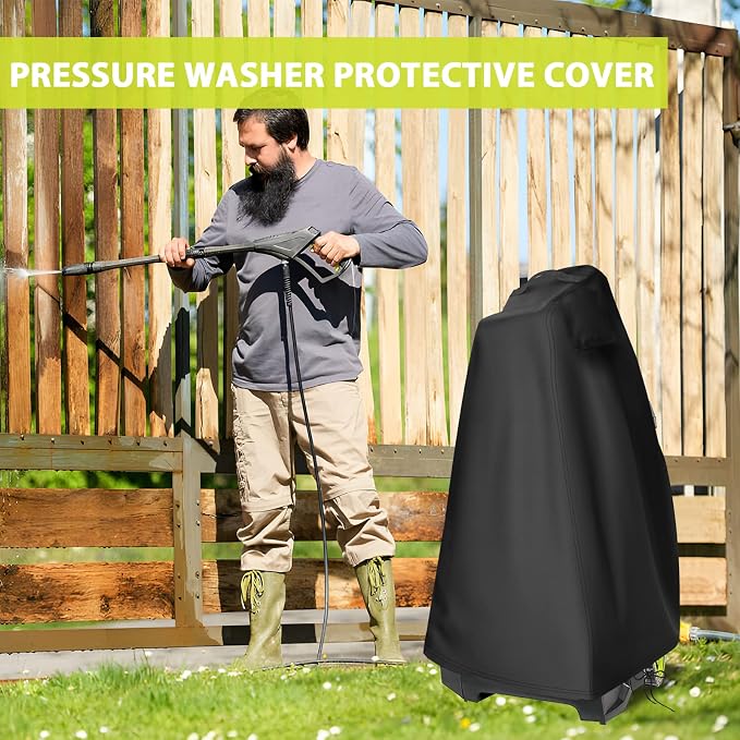Pressure Washer Cover, Waterproof& Dustproof Outdoor Covers for Power Washer, Pump Protector for Electric High Pressure Cleaner 17.8" x 17.8" x 34.2"