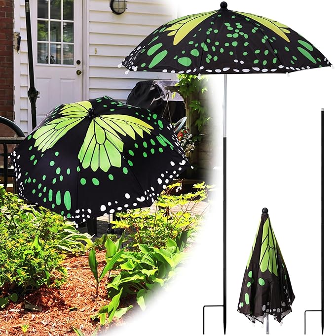 Plant Umbrellas for Outdoor Plants, Large Garden Plant Umbrella Shade Upgraded Adjustable Angle Height for Potted Plants Garden Beds