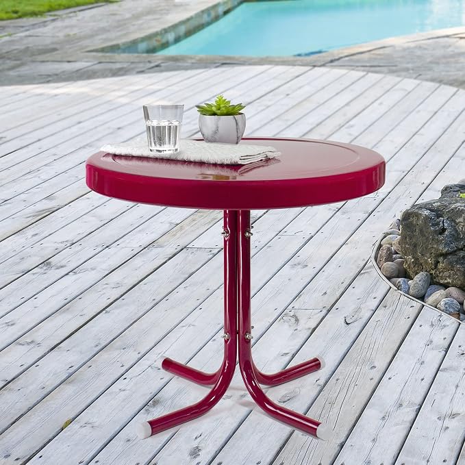 Northlight Outdoor Retro Tulip Side Table, 22", Pink