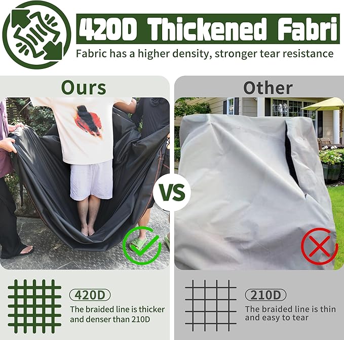 Patio Chair Covers Waterproof 2-Pack Wicker Swivel Chair Covers All-Weather Windproof & UV Protection Outdoor Furniture Covers Keep Your Chairs Like New 38x31x15x29inch