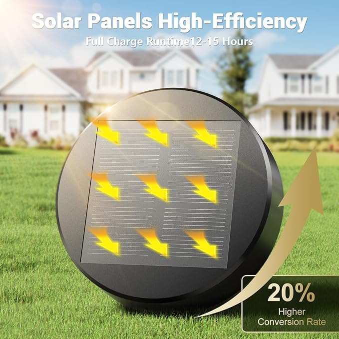 Amzarp 12 Pack Solar Garden Lights, Bright LED Solar Pathway Lights Outdoor IP65 Waterproof Rugged Shatterproof Auto On/Off for Landscape Garden Yard Walkway Driveway Lawn Lighting (3000K Warm White)