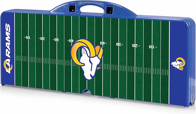 PICNIC TIME NFL Picnic Table Portable Folding Table with Seats and Umbrella