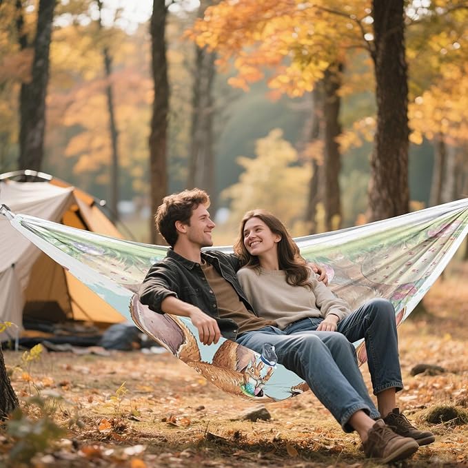 Mr & Mrs Outdoor Hammock with Tree Straps Tree Hammock for Outside Beach Patio Garden