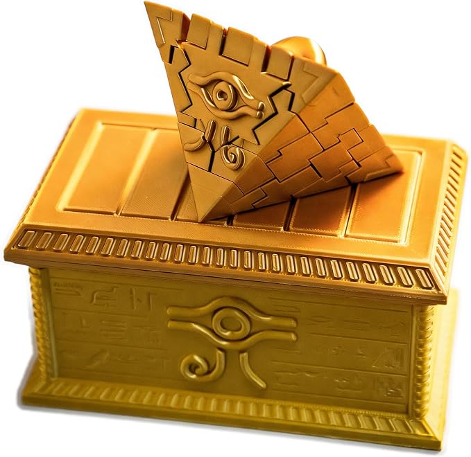 Millennium Sarcophagus Deck Box with Millennium Puzzle | Storage & Display Case | Cosplay Props Fan Gift