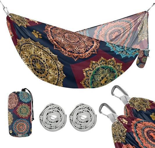 Mandala Pet Camping Hammock Fabric for Outside Patio Garden