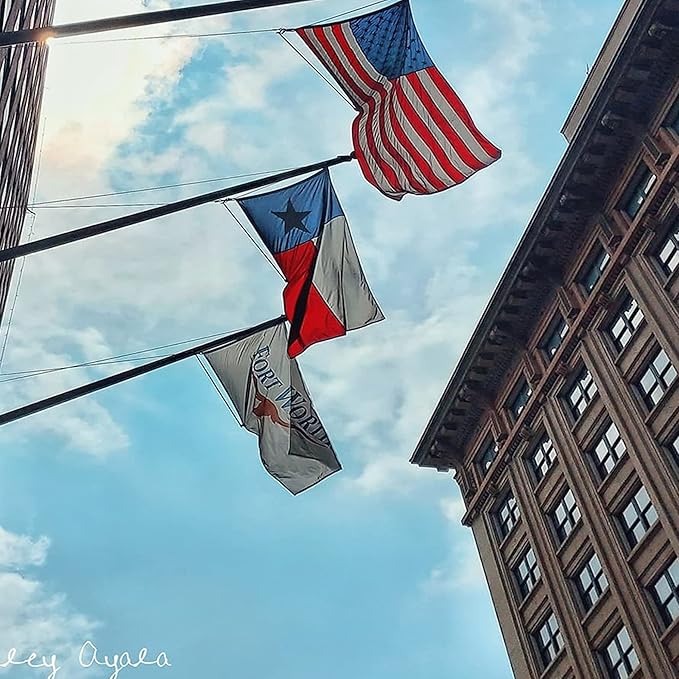 XIFAN Combo Pack: American Flag & Texas Flag 3x5 Outdoor, Heavy Duty 210D Nylon US & TX Flag, Strongest Longest Lasting with Embroidered Stars/Sewn Stripes/Brass Grommets