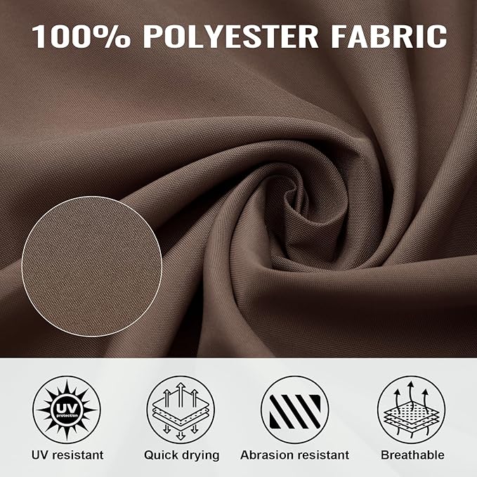 COWVIE 4-Panel 10' x 10' Gazebo Replacement Curtains, Patio Privacy Sidewalls with Double Zipper, Replacement for Outdoor Gazebo Canopy (Curtain Only)