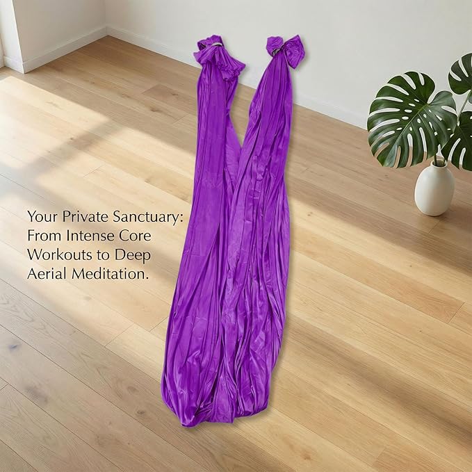 RiToEasysports Aerial Hammock Kit, Polyester Fabric for Yoga and Fitness, 400x280cm Home Workout Equipment for Beginners