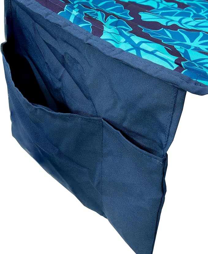 Sunnydaze Quilted Fabric Double Outdoor Hammock - 2-Person Hammock with Metal Curved Spreader Bars - Tropical Palms