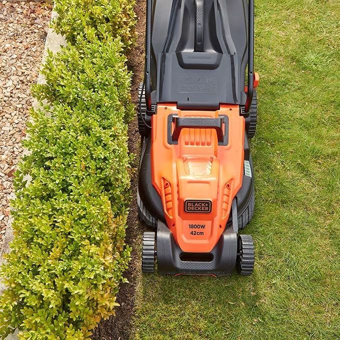 BLACK+DECKER Wired Trimmer - 6 adjustable heights, orange, BEMW481BH-QS