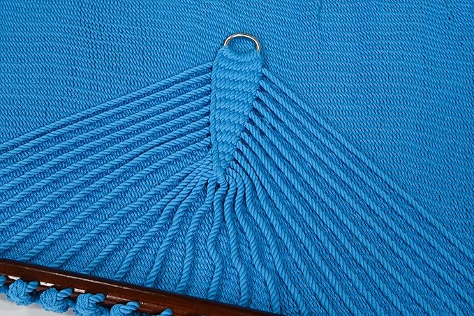 Jumbo Caribbean Hammock - 55 Inch - Soft-Spun Polyester - Light Blue