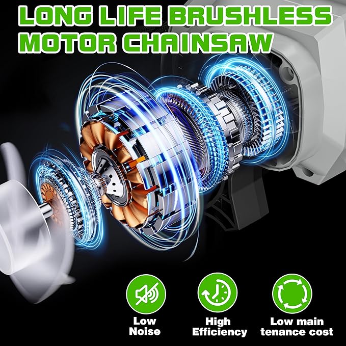 CEEPUY 2-in-1 Brushless Electric Pole Saws for Tree Trimming,6 Inch Cordless Mini Chainsaw with Extension Pole and 2 x 4000mAh Batteries, Pole Chain Saw Gift for Men Dad Husband Fathers Gardener 2026