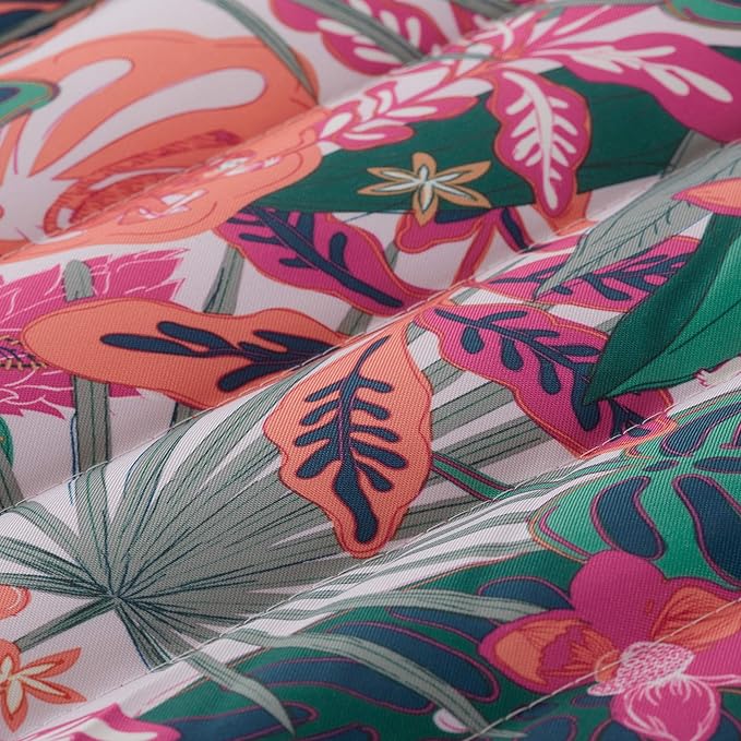 Classic Accessories for Vera Bradley Water-Resistant Quilted Hammock, 78 x 51 Inch, Rain Forest Canopy Coral