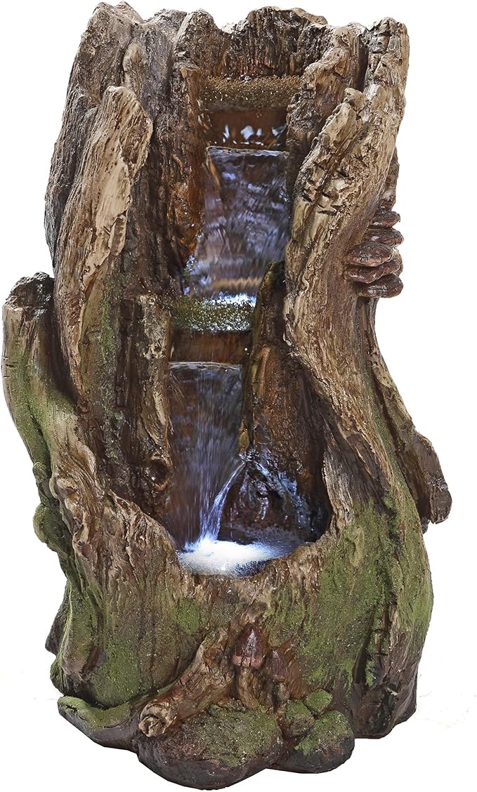Design Toscano Columbia Falls Illuminated Garden Fountain