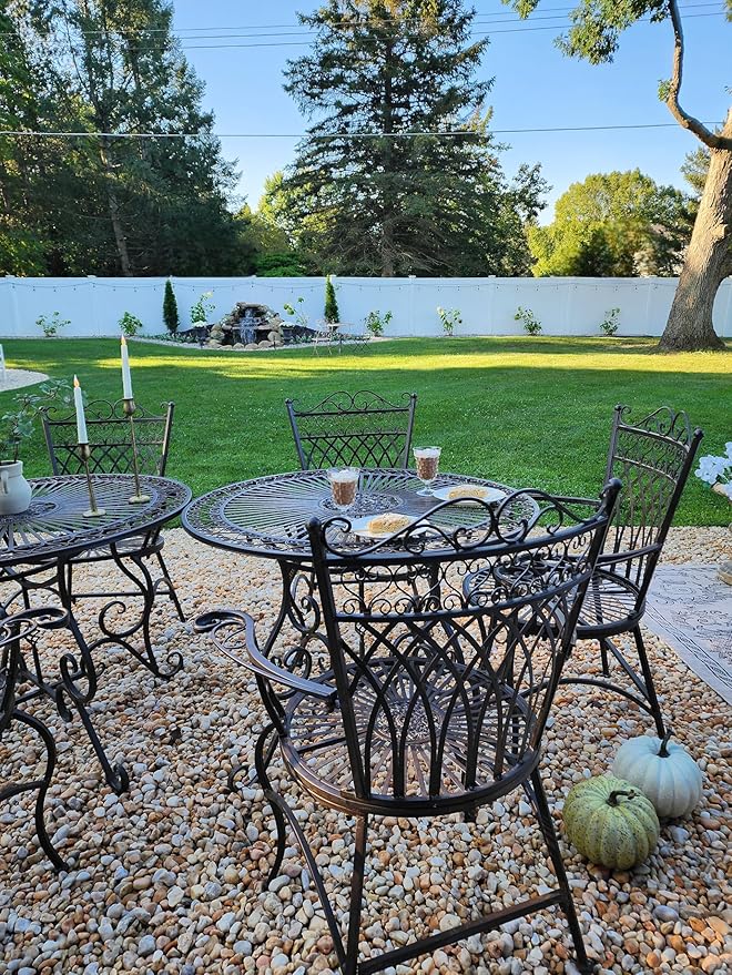 Safavieh Outdoor Collection Thessaly Antique White 5 Piece Patio Set