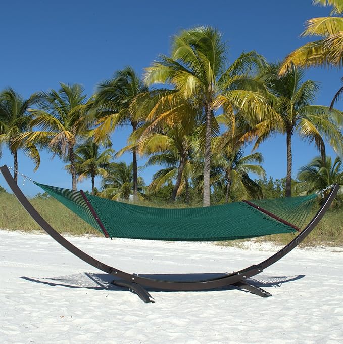 Double Caribbean Hammock - Soft-Spun Polyester - 48 inch (Green)