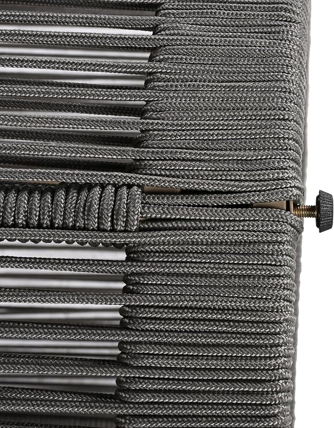 Round Rattan Coffee Table, Wood Outdoor Coffee Table, Rustic Patio Table Weather-Resistant Outdoor Furniture, for Garden, Balcony, Porch, Grey