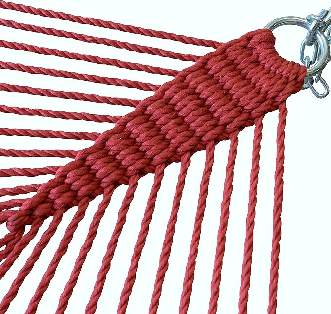 Jumbo Caribbean Hammock and Metal Tribeam Stand (RED)