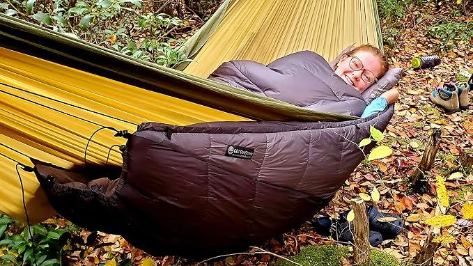 Go Outfitters The Adventure Under Quilt, Hammock Camping Insulation (Black/Gray)