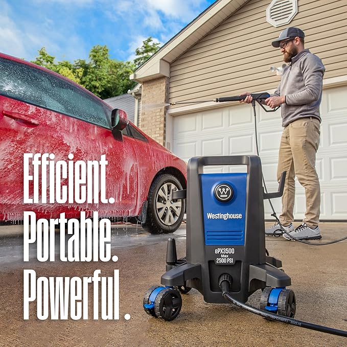 Westinghouse ePX3500 Electric Pressure Washer, 2500 Max PSI 1.76 Max GPM & Pressure Washer 6-in-1 Nozzle Attachment